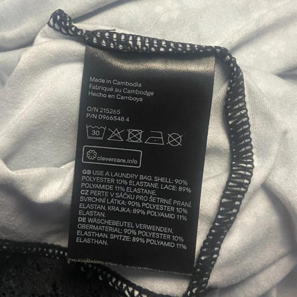 H&M DIVIDED (Size M) Blue Floral Black Slip Dress - Picture 8 of 8